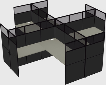 Shared l-shaped cubicles