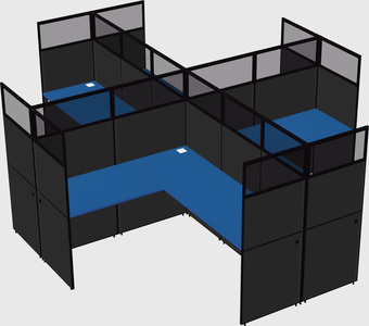 Shared l-shaped cubicles