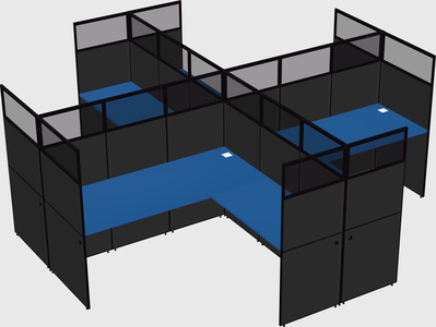 Shared l-shaped cubicles