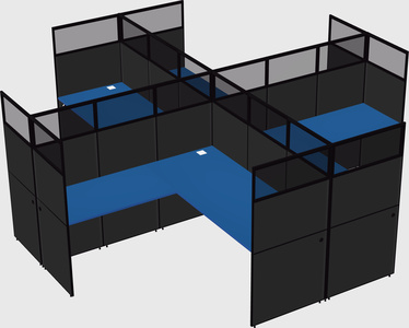 Shared l-shaped cubicles
