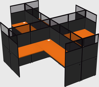 Shared l-shaped cubicles