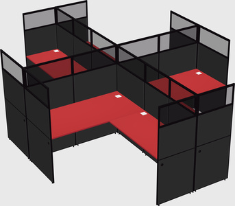 Shared l-shaped cubicles