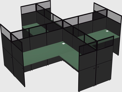 Shared l-shaped cubicles