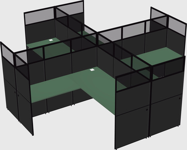 Shared l-shaped cubicles