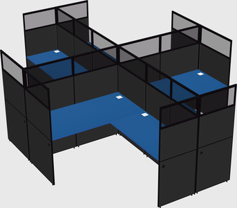 Shared l-shaped cubicles