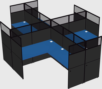 Shared l-shaped cubicles
