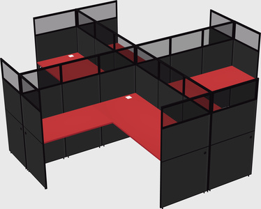 Shared l-shaped cubicles