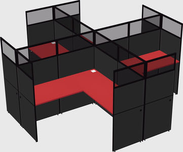Shared l-shaped cubicles