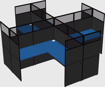 Shared l-shaped cubicles