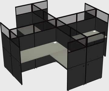 Shared l-shaped cubicles