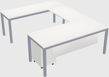 U-shaped desk