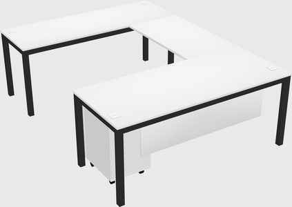 U-shaped desk