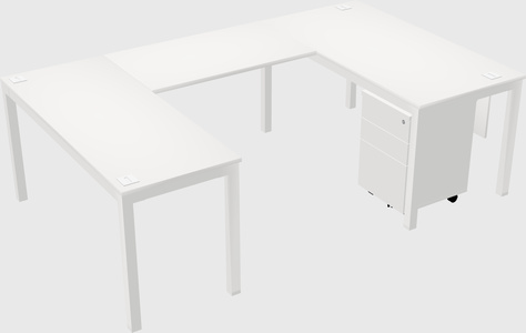 U-shaped desk