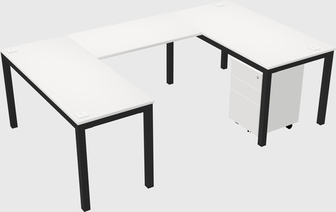 U-shaped desk