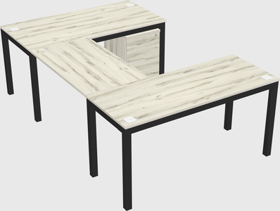 U-shaped desk