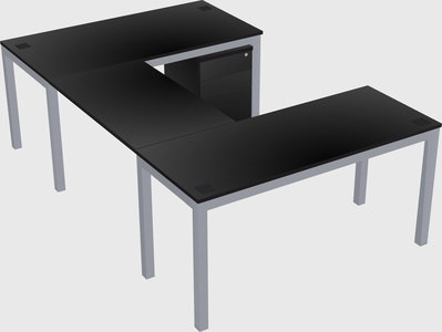 U-shaped desk