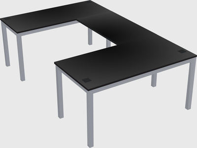 U-shaped desk