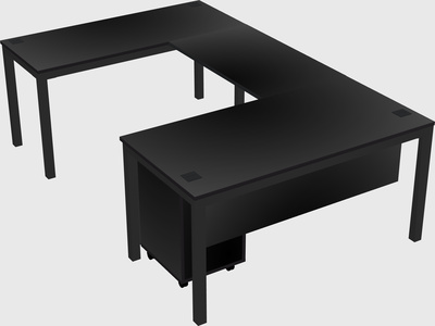 U-shaped desk