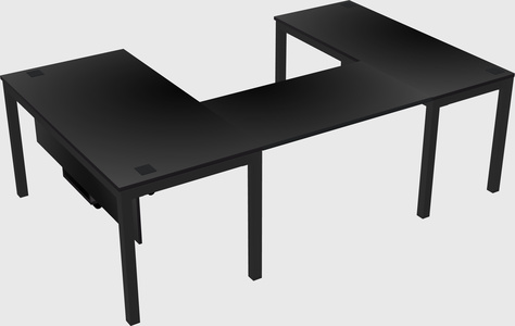 U-shaped desk