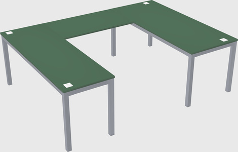 U-shaped desk