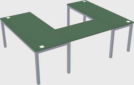 U-shaped desk