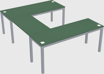 U-shaped desk