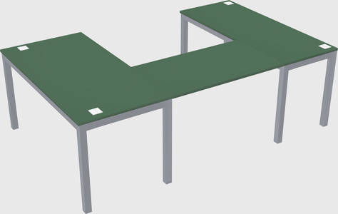 U-shaped desk