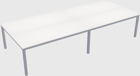 Shared rectangular desk
