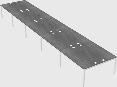 Shared rectangular desk