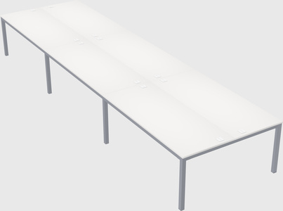 Shared rectangular desk