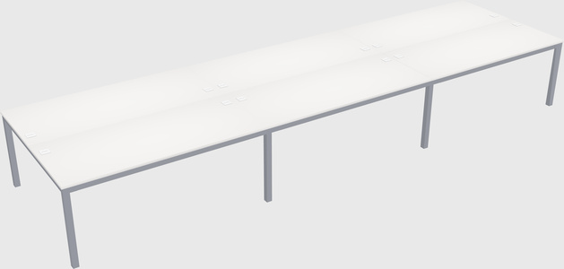 Shared rectangular desk