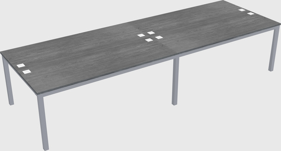 Shared rectangular desk