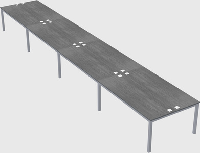 Shared rectangular desk
