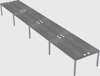 Shared rectangular desk