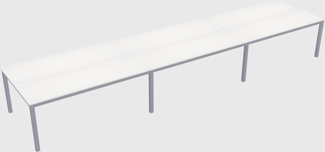 Shared rectangular desk
