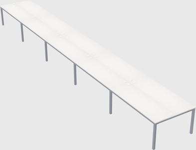 Shared rectangular desk
