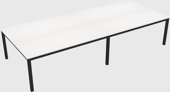 Shared rectangular desk
