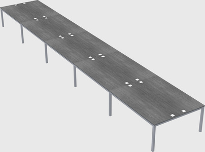 Shared rectangular desk