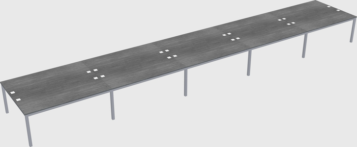 Shared rectangular desk