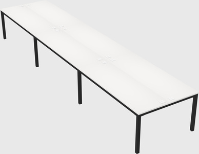 Shared rectangular desk