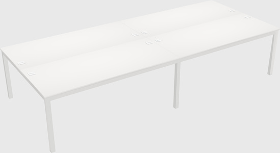 Shared rectangular desk