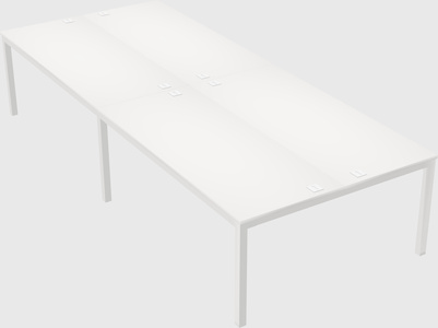 Shared rectangular desk