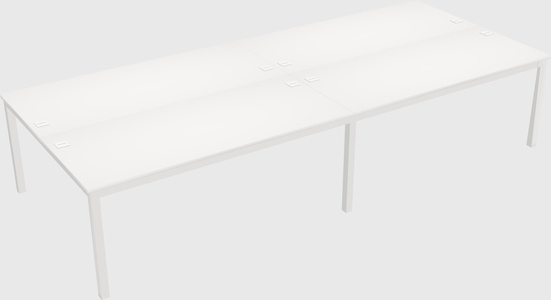 Shared rectangular desk