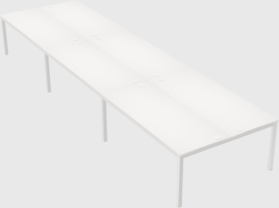 Shared rectangular desk