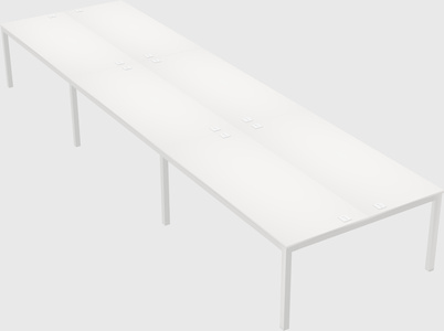 Shared rectangular desk