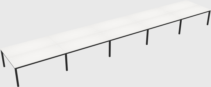 Shared rectangular desk