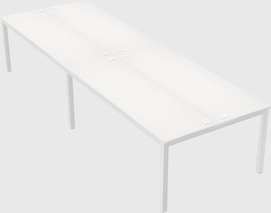 Shared rectangular desk