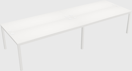 Shared rectangular desk