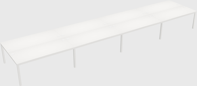 Shared rectangular desk