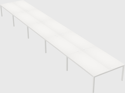 Shared rectangular desk